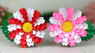 Beautiful Paper Flower Making 🌺🌹| Paper Crafts For School | Home Decor | Paper Craft | DIY | Crafts