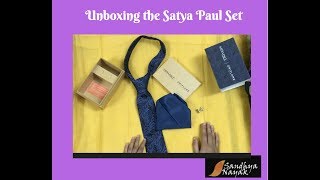 Unboxing the Oriflame Blue Satyapaul Set Combo of Tie and Cufflink