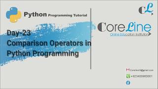 Day 23 Comparison Operators Python Programming