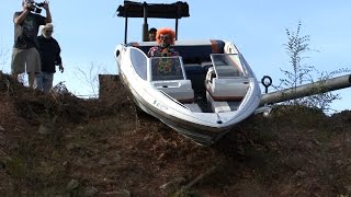 HILLBILLY Ski Boat LAUNCH - No Boat Ramp? No Problem !!!