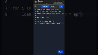 For Loops in Python - Making a Loan Calculator