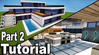 Minecraft: Realistic Modern House Tutorial Part 2 / Interior / How to Build A House