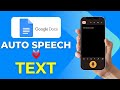 How To Do Auto Speech to Text on Google Docs Mobile (Voice Typing)