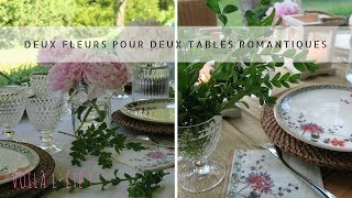 Deux tables romantiques pour le printemps ou l'été