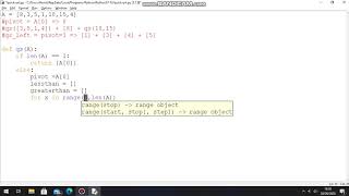Quicksort Algorithm via Recursion(Python Programming)
