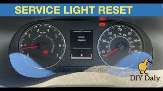 2019 Dacia Duster service light reset