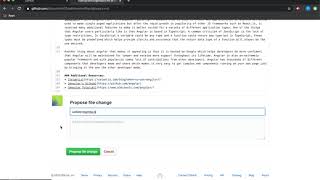 Editing a markdown file in Github