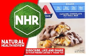 Atkins, Caramel Chocolate Nut Roll Bar, 5 Bars, 1.55 oz (44 g) Each