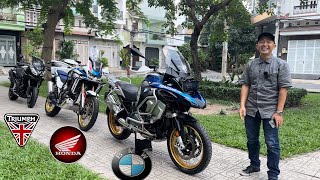 Bộ ba Adventure Honda Africa Twin, Triumph Tiger Sports và BMW GSA HP  Siêu keng chất đẹp