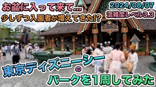 【お盆前！】2024年08月上旬の東京ディズニーシーのパークを１周してみた。