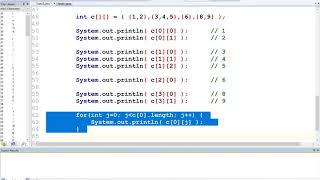 print 2d array using for loop