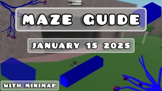 Blue Wood Maze Guide January 15th 2025 (With Minimap) || Lumber Tycoon 2 || Roblox