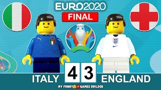 Euro 2020 Final : Italy vs England 4-3 (1-1) All Goals & Highlights Italia Inghilterra Lego Football