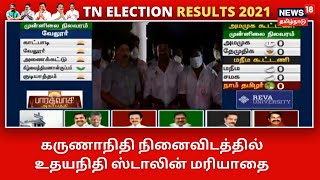 Udhayanidhi Stalin | கருணாநிதி நினைவிடத்தில் உதயநிதி ஸ்டாலின் மரியாதை | TN Election Results 2021