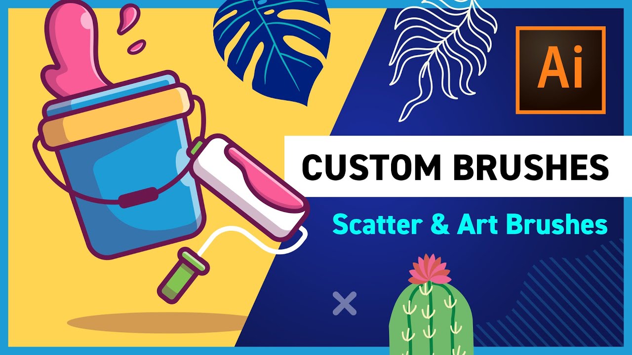 How To Create Custom Brushes In Illustrator Part 1 Youtube