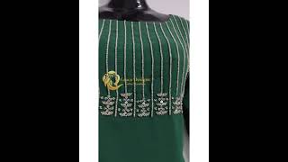 Georgette Churidar l Hand Work l Green Georgette l #georgette #churidar #shorts