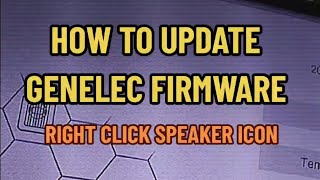 How To Update Genelec Home Studio Monitors Firmware #homestudio #genelec #tobisonics