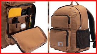 Carhartt Legacy Standard Work Backpack with Padded Laptop Sleeve and Tablet Storage, Carhartt Brown