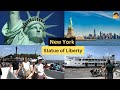 🇺🇸 NYC 4K Virtual Tour of The Statue of Liberty. A Summer Ferry Ride to The Statue of Liberty 🗽