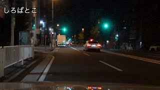 深夜の住宅街で速度取り締まりをする覆面パトカー　神奈川県警交通機動隊