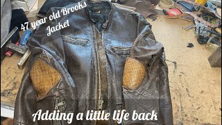 Vintage Brooks Leather jacket restored.