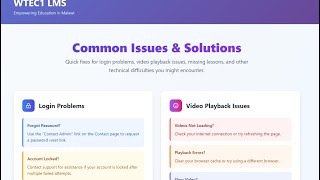 ⚙️ TROUBLESHOOTING PROBLEMS WHEN USING WTEC1 LMS | For Students & Parents
