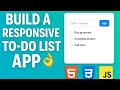 How To Create To-Do List App Using HTML CSS And JavaScript | Task App In JavaScript | Code with CK