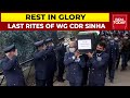 Last Rites Of Wing Commander Harshit Sinha Performed In Lucknow | Rest In Glory