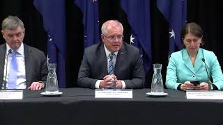 The Prime Minister is speaking live after talks with State Premiers and Territory Chief Ministers