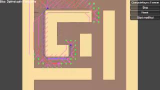 Planner Framework - BFS, Dijkstra, A*, ARA*, AD* Visualization 2