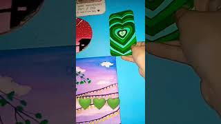 Green heart painting #heart art #trend video #poppular #viral #kya aap aisi second video chahte h