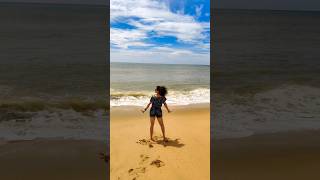 Golden Sand Beach In Kerala connecting Tamil Nadu sun kissed Beach #Kerala #Beach #travelvlog #vlog