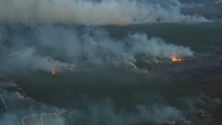 Evacuation Ordered At Wharton State Forest As Brush Fire Sprea