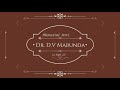 Memorial Service of Dr. D.V Mabunda