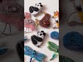 Ručne šité zvieratkovské brošne - handmade bead embroidery animal brooches