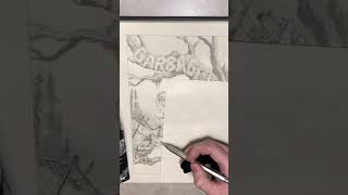 Garbage Man TPB Cover recreation sketch time lapse #18 YT short part 1