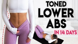TONED LOWER ABS in 14 Days (lose fat) | 6 minute Home Workout