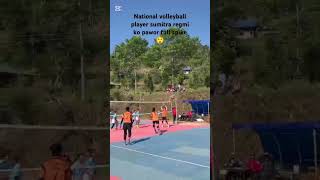 National volleyball player sumitra regmi ko pawor full spike 😲🙏🏻 #foryou #volleyball