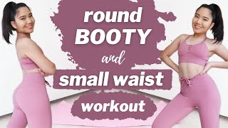 ROUND BOOTY \u0026 SMALL WAIST WORKOUT ♡ Beginner Friendly Standing No Jumps ♡ Para sa HOURGLASS FIGURE!!