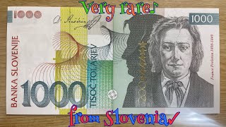 斯洛文尼亚加入欧盟纪念钞（Slovenia 1000 Tolarjev commemorative banknote）