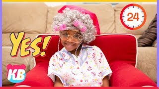 Granny Says YES for 24 Hours | Kyraboo \u0026 Kamdenboy Pretend Play