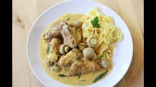 Rabbit In Creamy Mustard Sauce | Classic French Recipes