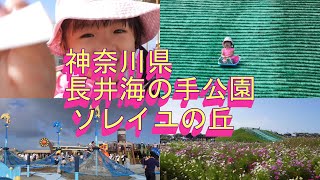 【4K】神奈川　ソレイユの丘　草ソリ　大型遊具