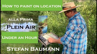 Stefan Baumann, How to Paint a Plein Air painting in under an hour? Alla Prima on location.