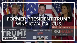 Former President Trump wins big in Iowa Caucus