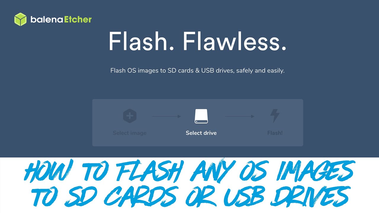 How To Flash Any OS Images To SD Cards Or USB Drive Using Etcher - YouTube