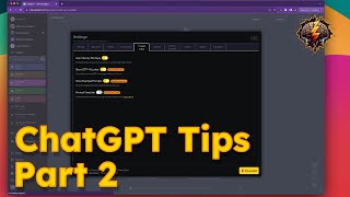ChatGPT Tips and Tricks - Part 2: Open Plugins by default, Hide example prompts, and pin messages