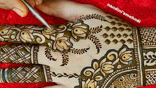 Indowestern back hand stylish mehendi design/ latest fancy beautiful easy mehandi/ nandini'smehndi