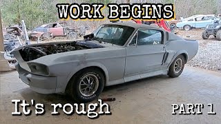 Abandoned eleanor mustang disassembly process begins and I totaled my f150