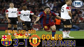 Barcelona vs Manchester United (3-1) Final Champions League 2011 - Mariano Closs